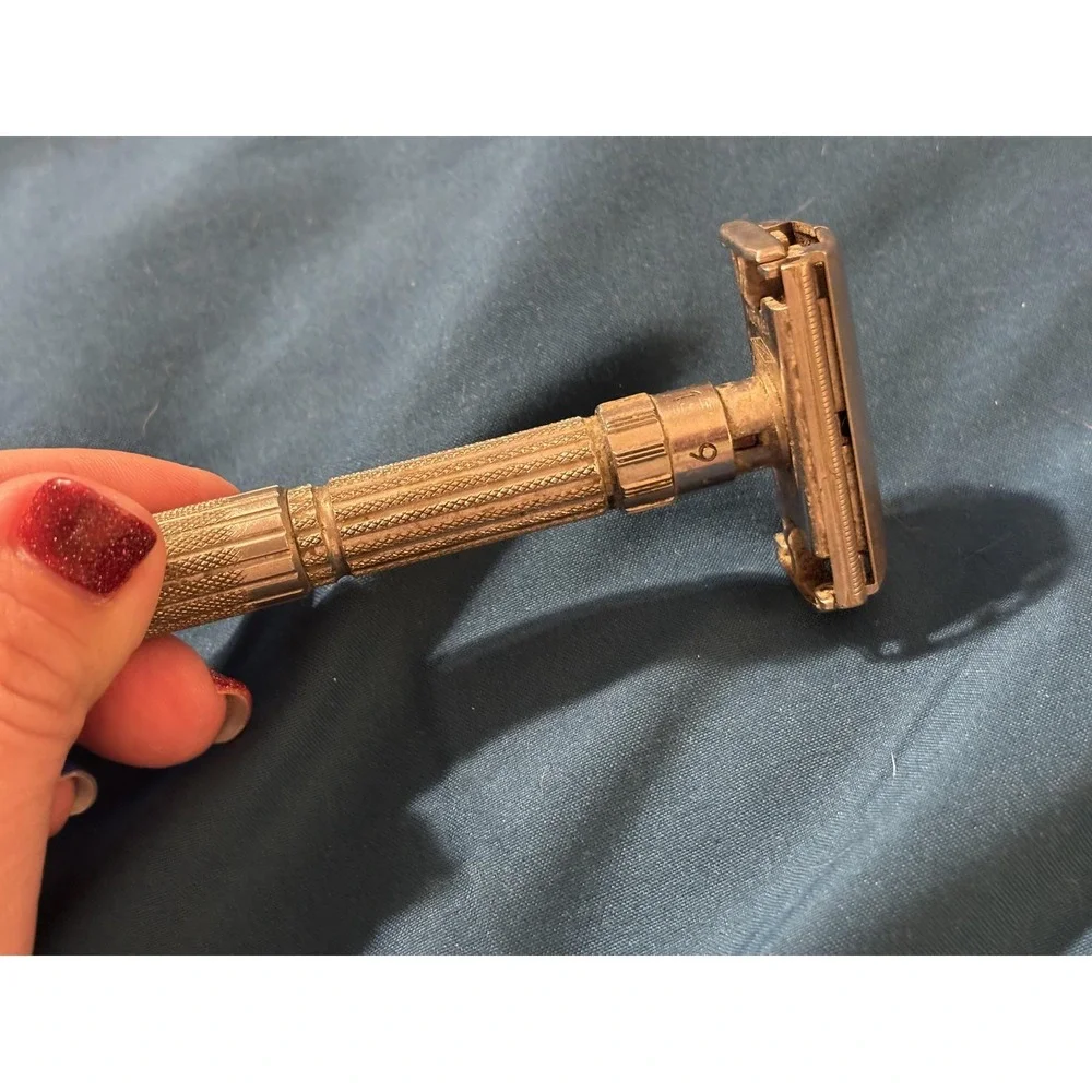 Vintage Gillette Fatboy Adjustable Safety Razor Metal Made In USA Double Edge